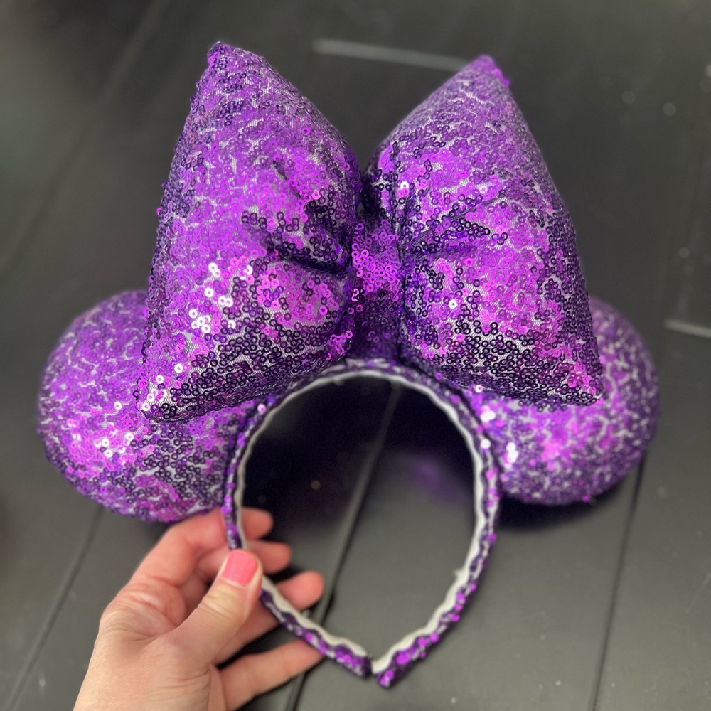 Layla’s Ear Shop Disney Purple Glitter Minnie Ears